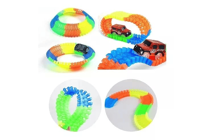 165 PCS, 1 PISTA DE CARRERA MÁGICA MULTICOLOR MOD#KQ212110