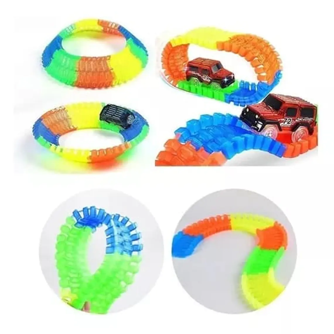 165 PCS, 1 PISTA DE CARRERA MÁGICA MULTICOLOR MOD#KQ212110 2