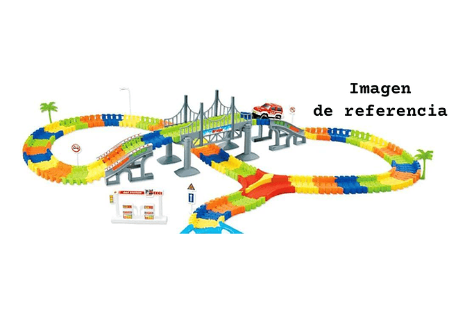 165 PCS, 1 PISTA DE CARRERA MÁGICA MULTICOLOR MOD#KQ212110