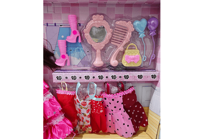 BARBIE CON ROPA Y ACCESORIOS  FASHION LOVELY GIRLS MOD# KR244232