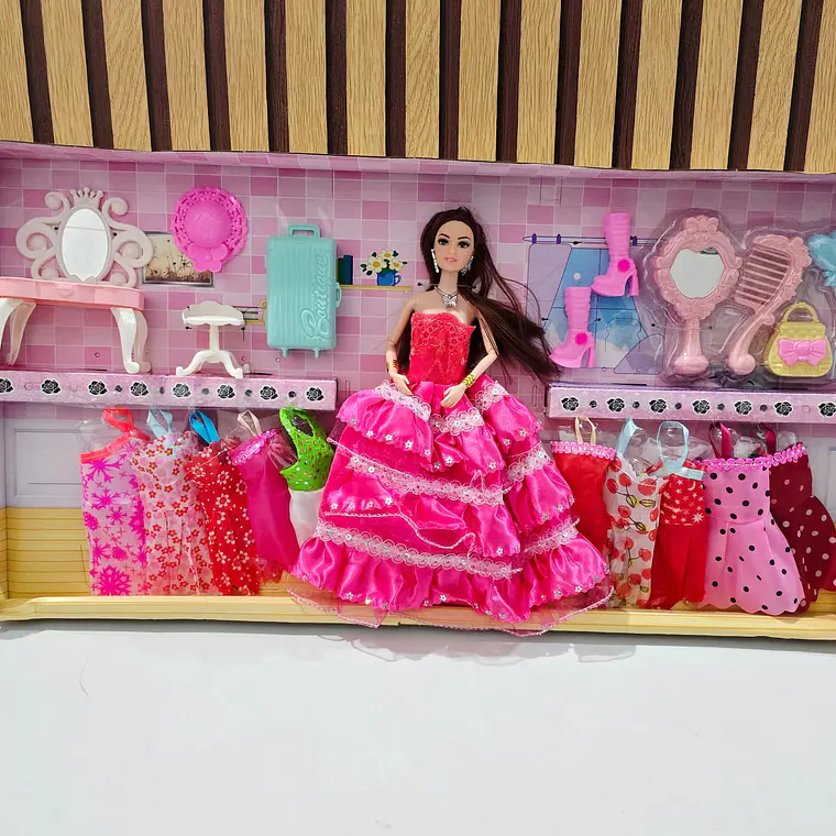 BARBIE CON ROPA Y ACCESORIOS  FASHION LOVELY GIRLS MOD# KR244232 6