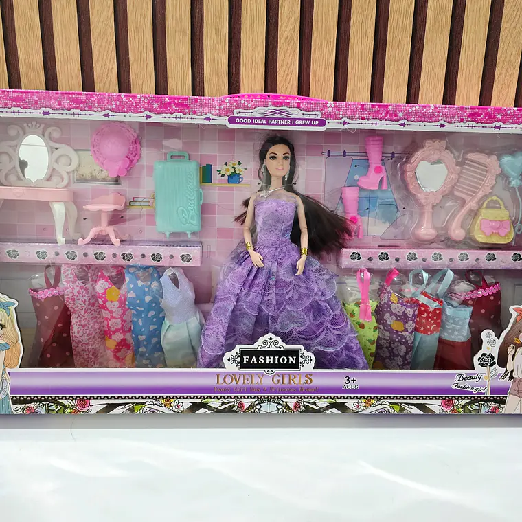 BARBIE CON ROPA Y ACCESORIOS  FASHION LOVELY GIRLS MOD# KR244232 8