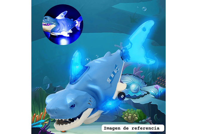 TIBURÓN CON LUZ Y SONIDO MOD# KR213181  🦈