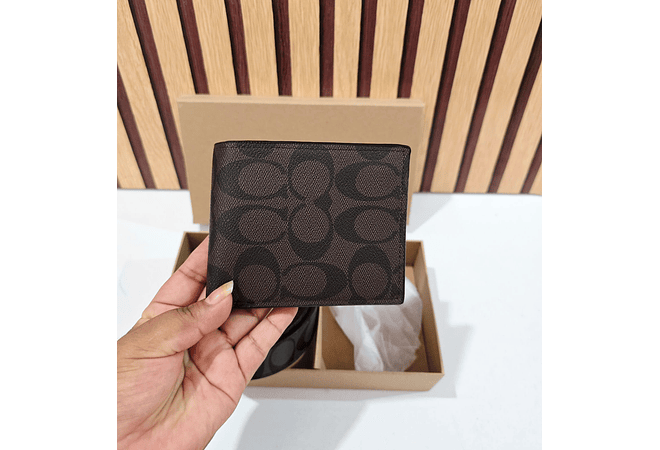 SET DE CARTERA CON CINTURON IMITACIÓN COACH PARA CABALLERO MOD# CHC-005P