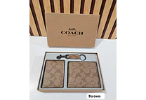 SET DE CARTERA + TARJETERO + LLAVERO IMITACIÓN COACH MOD# CHC-005 REINGRESO 
