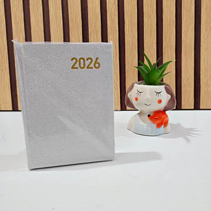 MINI AGENDA 2026 CON BRILLOS COLORES LISOS MOD# TK-0213BJ
