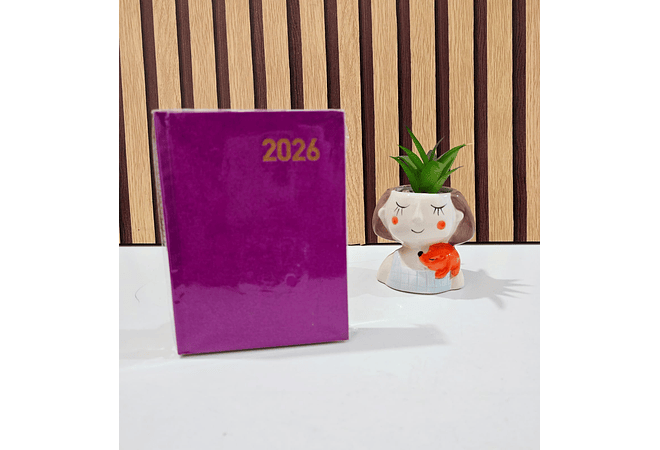 MINI AGENDA 2026 CON BRILLOS COLORES LISOS MOD# TK-0213BJ