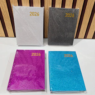 MINI AGENDA 2026 CON BRILLOS COLORES LISOS MOD# TK-0213BJ
