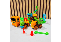 TRAILER TRANSPORTADOR DE CAMIONES DE DINOSAURIOS MULTICOLOR MOD #HP1161642