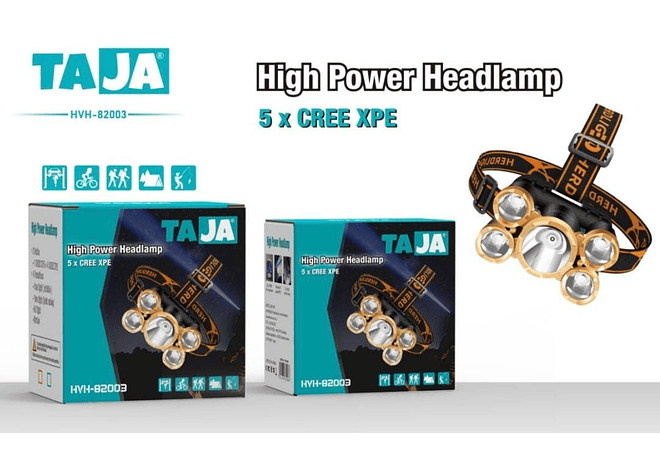 LINTERNA FRONTAL TAJA MODEL #HVH-82003