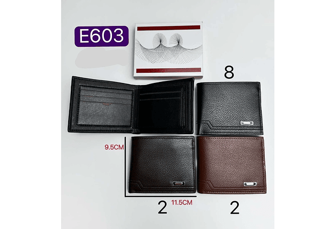 CARTERA CABALLERO EN CAJITA MOD #E601