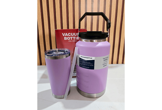 DUO TERMO CON VASO VACUUM BOTTLE DE 2 L Y 550ML MOD# PYA-6