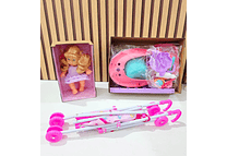 MUÑECA CON CARRIOLA (BABY CARE) MOD# WZB669