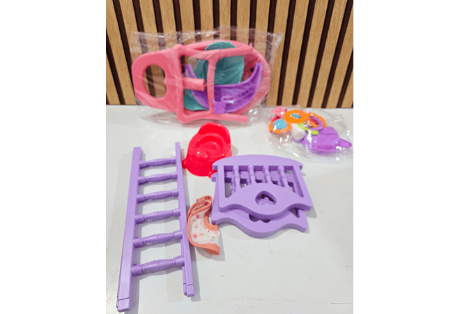 MUÑECA CON CARRIOLA (BABY CARE) MOD# WZB669