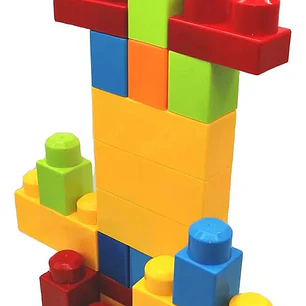 BOTE GRANDE CON 400 BLOQUES DE CONSTRUCCIÓN MOD# JX688-199