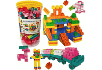 BOTE GRANDE CON 400 BLOQUES DE CONSTRUCCIÓN MOD# JX688-199