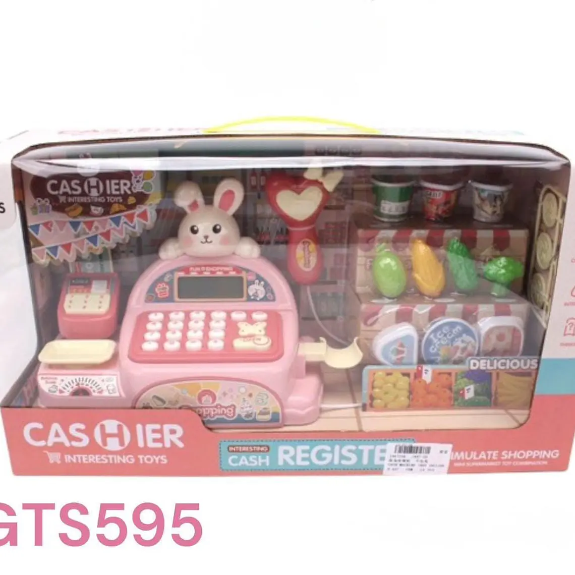 JUGUETE/CAJA REGISTRADORA CONEJITO CON ACCESORIOS CON SONIDO MOD# GTS595 🖥️💰 2