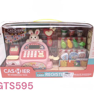 JUGUETE/CAJA REGISTRADORA CONEJITO CON ACCESORIOS CON SONIDO MOD# GTS595 🖥️💰