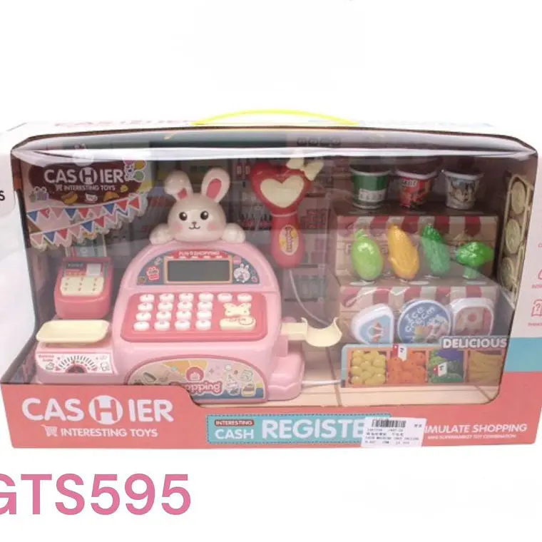 JUGUETE/CAJA REGISTRADORA CONEJITO CON ACCESORIOS CON SONIDO MOD# GTS595 🖥️💰 2