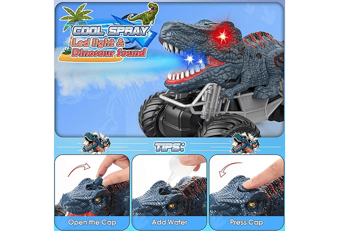 🦕CARRO DINOSAURIO CON CONTROL 🎮 REMOTO MOD# TT-94323A🦖