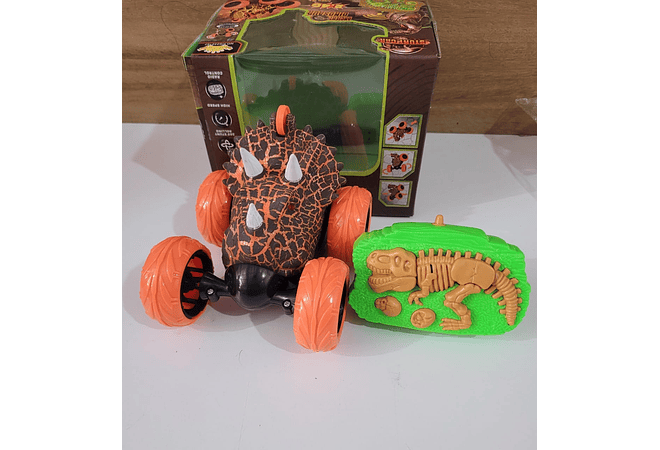 CARRO DE ACROBÁTICO DINOSAURIO CON CONTROL REMOTO MOD#