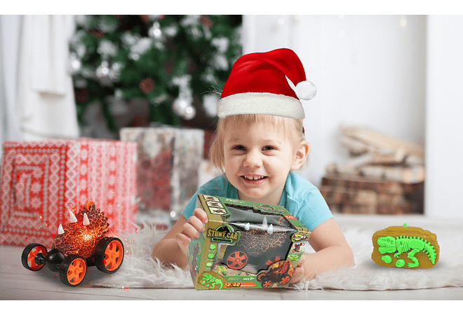 CARRO DE ACROBÁTICO DINOSAURIO CON CONTROL REMOTO MOD#