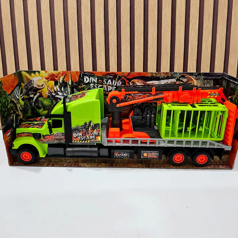 TRÁILER CON JAULA DINOSAUR ESCAPE MOD# 689-B313 🦕🚛 1