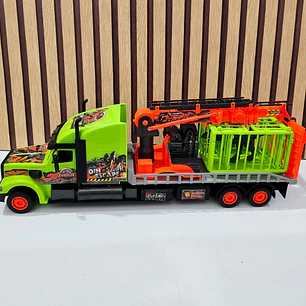 TRÁILER CON JAULA DINOSAUR ESCAPE MOD# 689-B313 🦕🚛