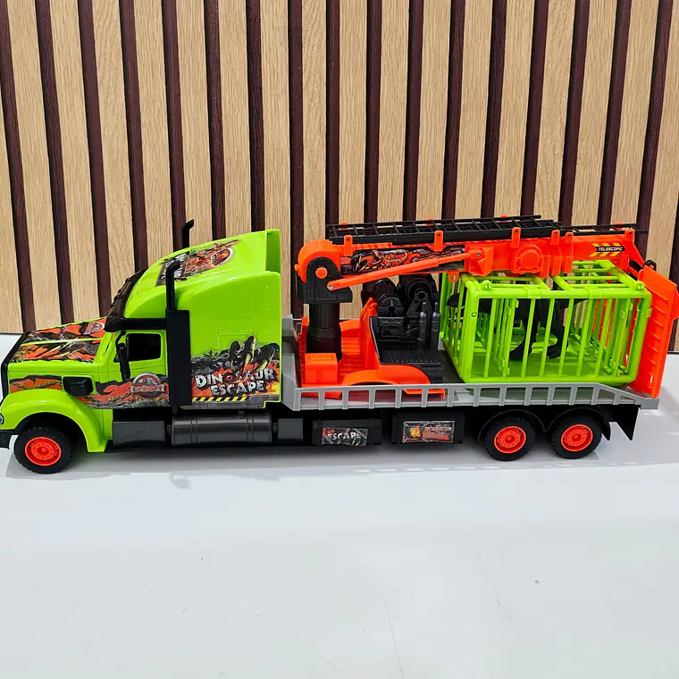 TRÁILER CON JAULA DINOSAUR ESCAPE MOD# 689-B313 🦕🚛 2
