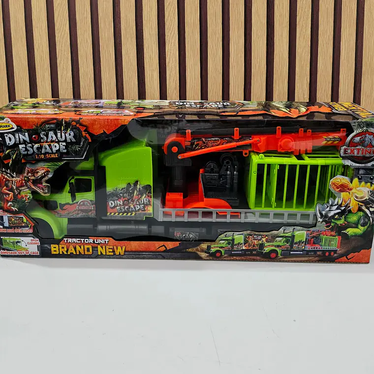 TRÁILER CON JAULA DINOSAUR ESCAPE MOD# 689-B313 🦕🚛 4