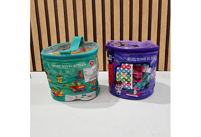 BOLSA CON 80 BLOQUES DE CONSTRUCCIÓN MOD# JX688-37