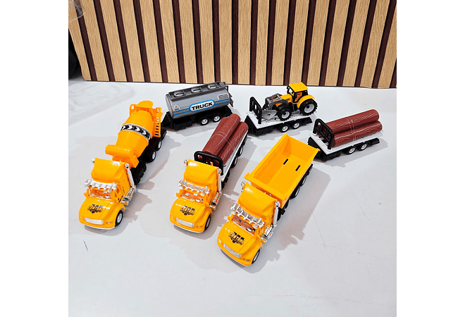 JUEGO DE 3 CAMIONES DE CARGA MOD# 9912-60 Y 9915-60