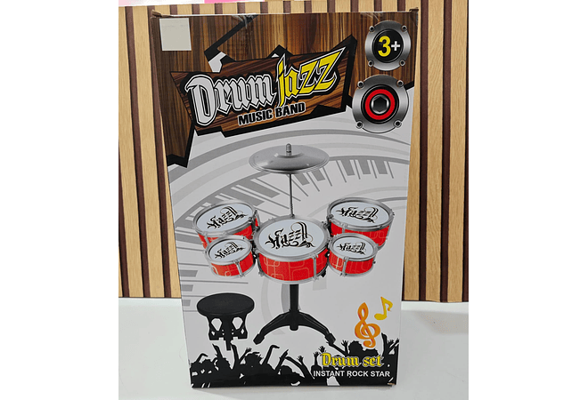 BATERÍA MÚSICAL AZUL O ROJO MOD# VR-PAA1007