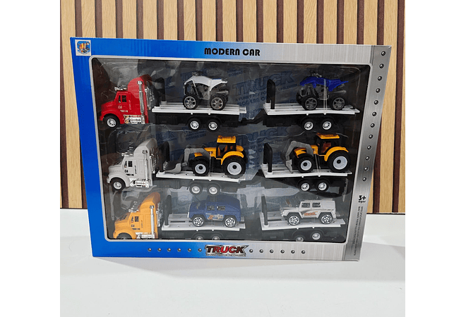 JUEGO DE 3 CAMIONES DE CARGA MOD# 9912-60 Y 9915-60