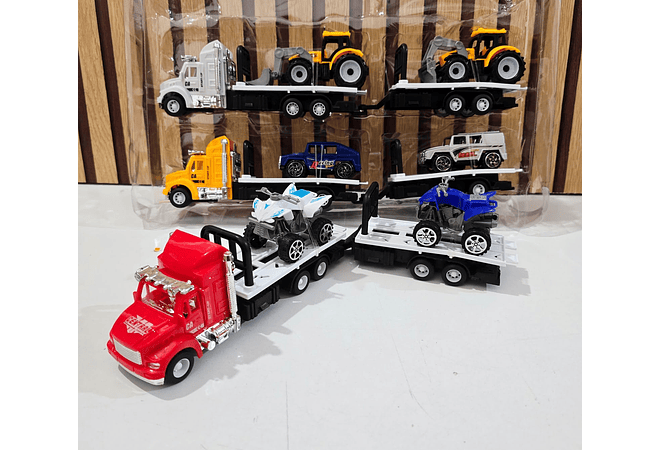 JUEGO DE 3 CAMIONES DE CARGA MOD# 9912-60 Y 9915-60