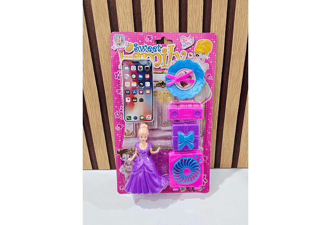 SET PRINCESA CON ACCESORIOS SWEET FAMILY MOD# VR-DGA1122