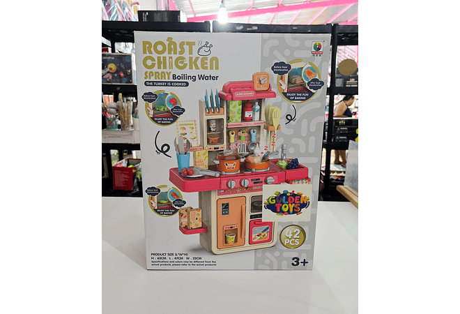 COCINA DE JUGUETE  REALISTA CON ACCESORIOS, LUZ Y SONIDO ROAST CHICKEN MOD#gts630