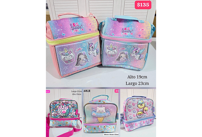 LONCHERA  TERMICA NIÑAS ORIGINAL GOLDEN VARIOS MODELOS  # 131-LB  1668-LB  1666-LB 120LB