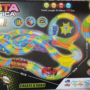 227PCS, 1 PISTA DE CARRERA MÁGICA MULTICOLOR CON MOD#KQ212115