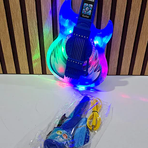 GUITARRA ELÉCTRICA CON SONIDO + MICRÓFONO PARA NIÑ@S MOD# KH262063  🎸 🎤