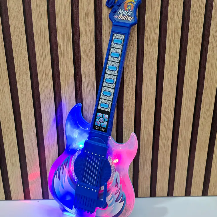 GUITARRA ELÉCTRICA CON SONIDO + MICRÓFONO PARA NIÑ@S MOD# KH262063  🎸 🎤 3