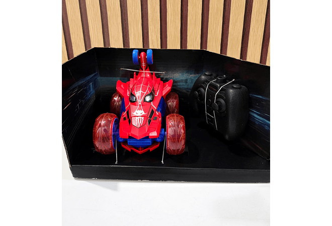 CARRO ACROBÁTICO DISEÑO SPIDERMAN CON CONTROL REMOTO MOD# KQ224053