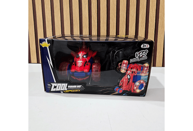 CARRO ACROBÁTICO DISEÑO SPIDERMAN CON CONTROL REMOTO MOD# KQ224053