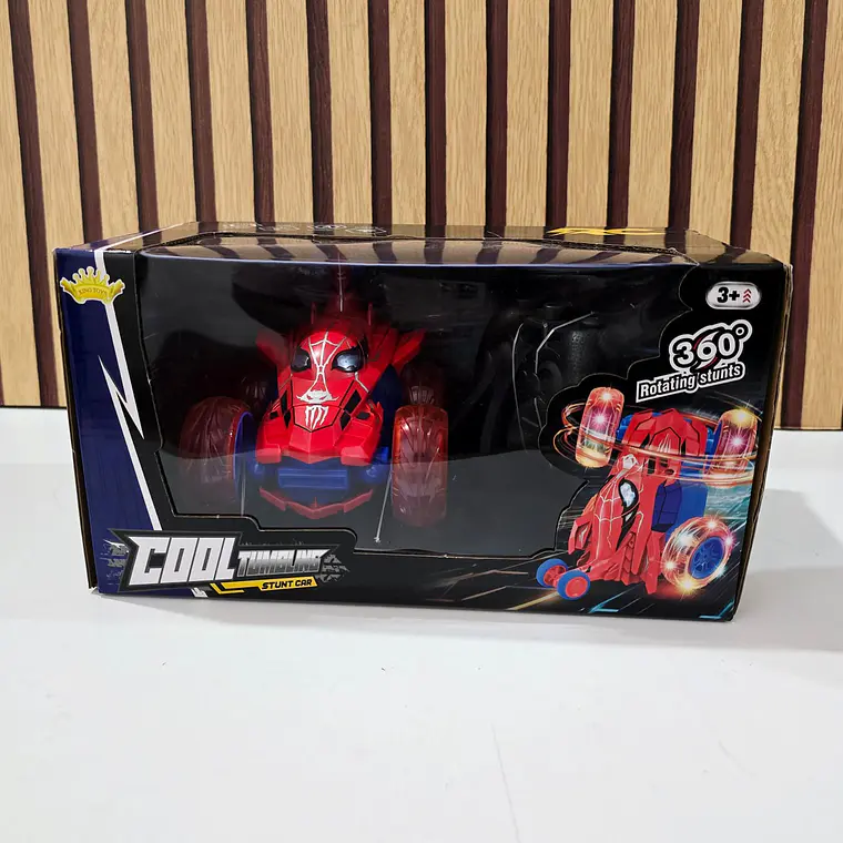 CARRO ACROBÁTICO DISEÑO SPIDERMAN CON CONTROL REMOTO MOD# KQ224053 3