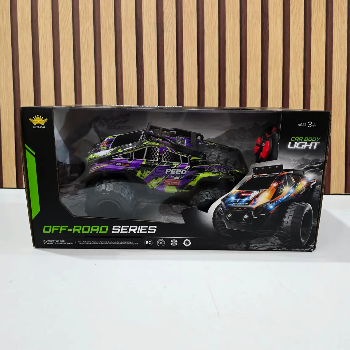 CARRO TODO TERRENO ROAD SERIES CON CONTROL REMOTO MOD# KL224044🕹️ 2
