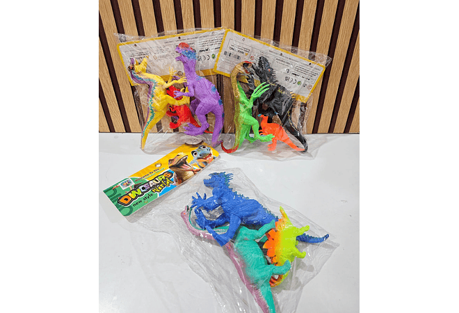 BOLSA CON 3 DINOSAURIOS MEDIANOS MOD# VR-NBC1010