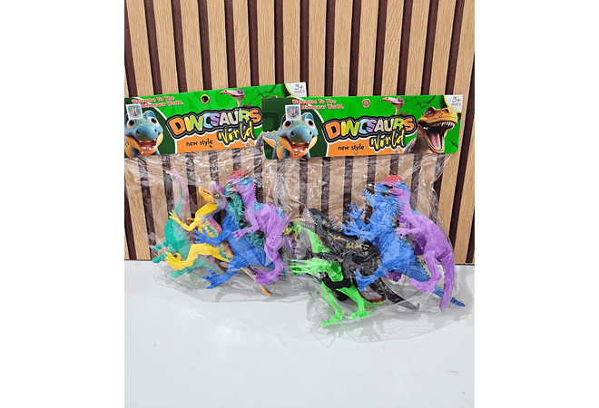 BOLSA CON 4 DINOSAURIOS GRANDES  (AL AZAR) MOD# VR-NBA1028