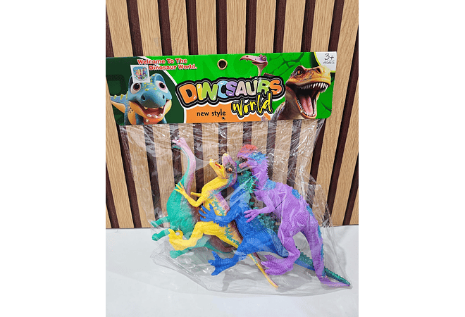 BOLSA CON 4 DINOSAURIOS GRANDES  (AL AZAR) MOD# VR-NBA1028