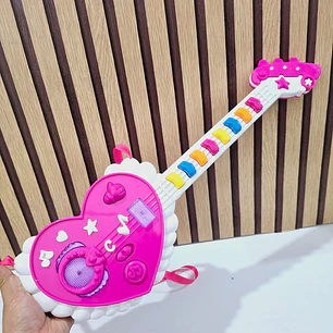 GUITARRA PARA NIÑA CON SONIDO DISEÑO CORAZÓN MOD# KX264089❤️ 🎸