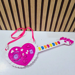 GUITARRA PARA NIÑA CON SONIDO DISEÑO CORAZÓN MOD# KX264089❤️ 🎸